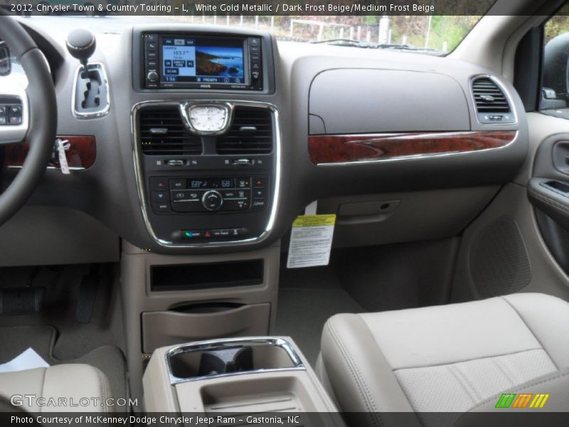 White Gold Metallic / Dark Frost Beige/Medium Frost Beige 2012 Chrysler Town & Country Touring - L