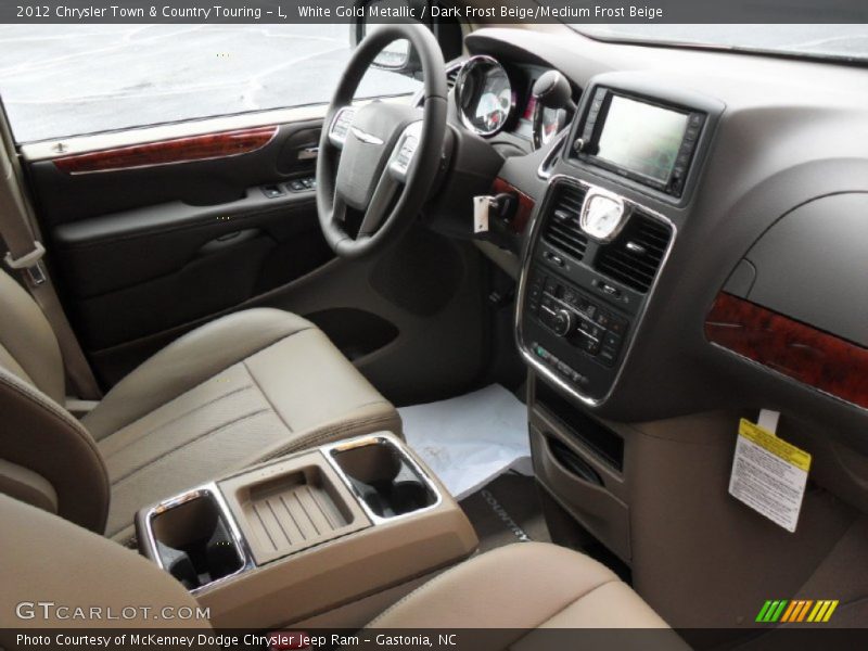 White Gold Metallic / Dark Frost Beige/Medium Frost Beige 2012 Chrysler Town & Country Touring - L