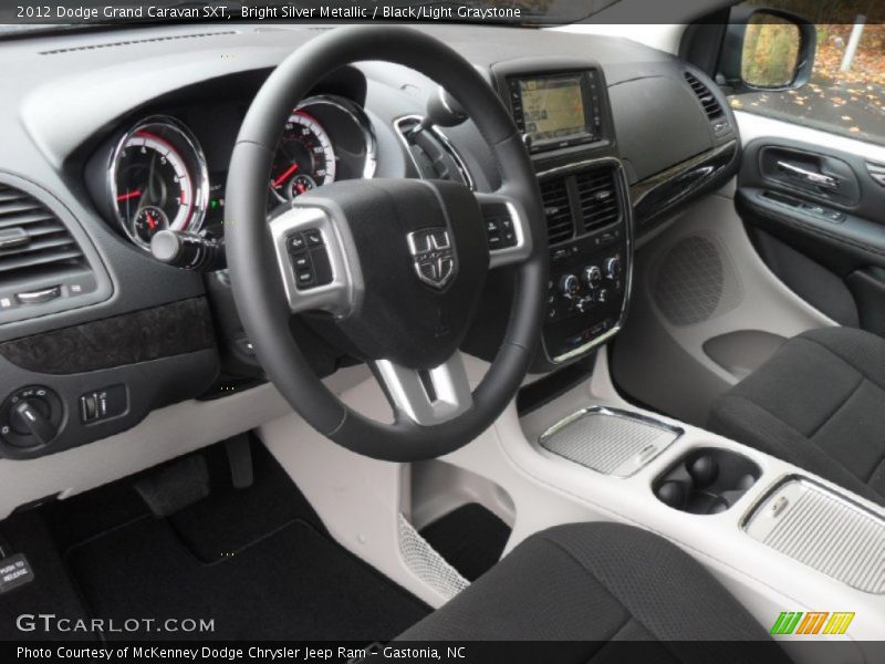 Black/Light Graystone Interior - 2012 Grand Caravan SXT 