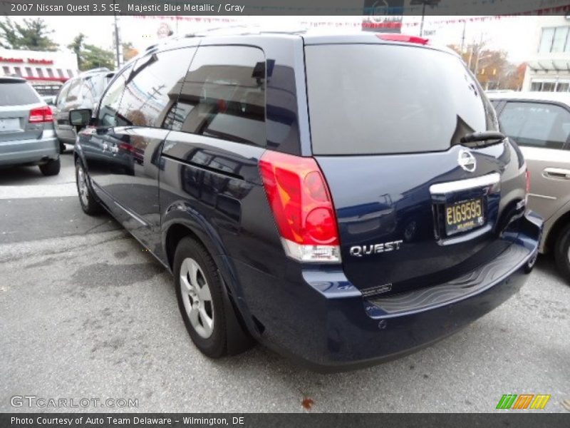 Majestic Blue Metallic / Gray 2007 Nissan Quest 3.5 SE