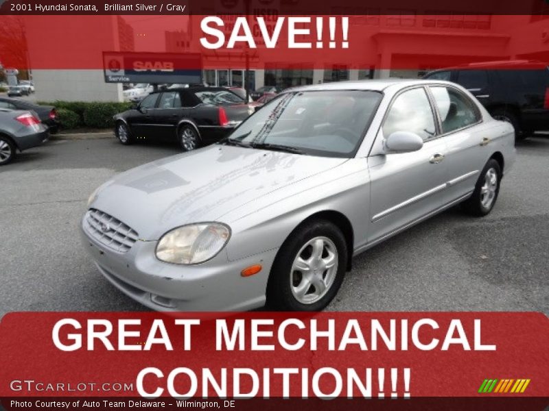 Brilliant Silver / Gray 2001 Hyundai Sonata