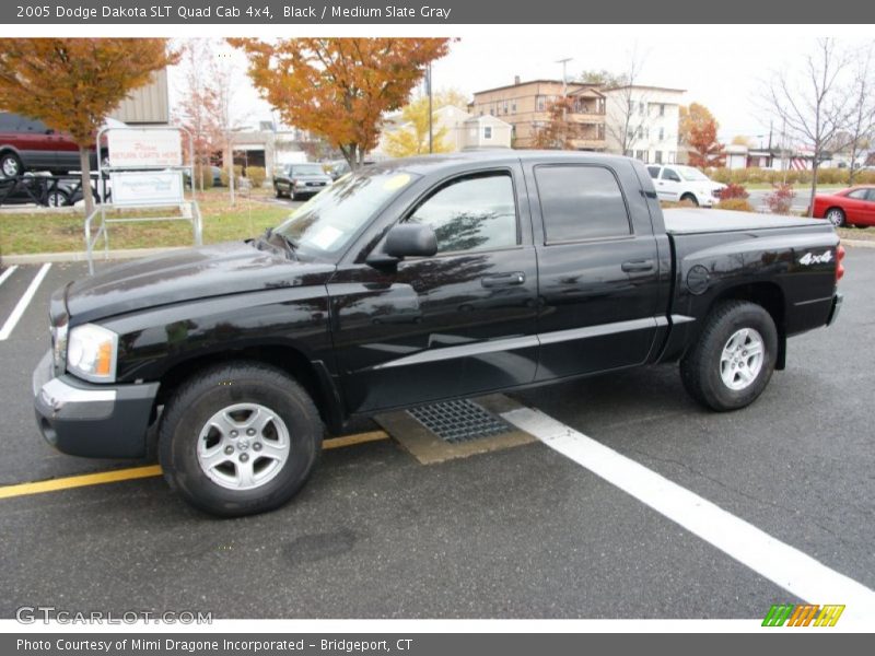 Black / Medium Slate Gray 2005 Dodge Dakota SLT Quad Cab 4x4