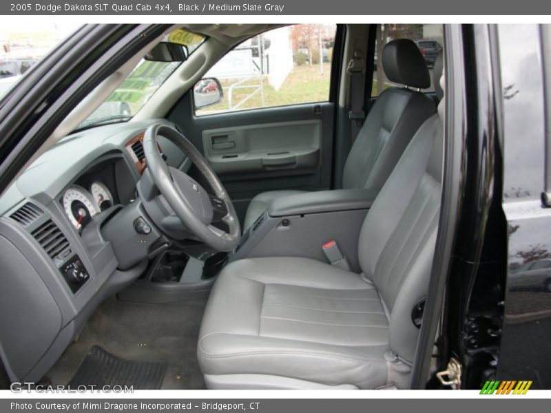 Black / Medium Slate Gray 2005 Dodge Dakota SLT Quad Cab 4x4