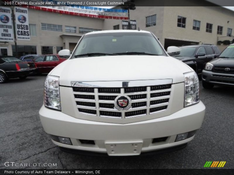 White Diamond / Cocoa/Light Cashmere 2007 Cadillac Escalade AWD