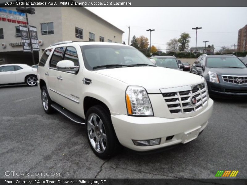 White Diamond / Cocoa/Light Cashmere 2007 Cadillac Escalade AWD