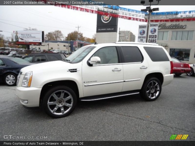 White Diamond / Cocoa/Light Cashmere 2007 Cadillac Escalade AWD