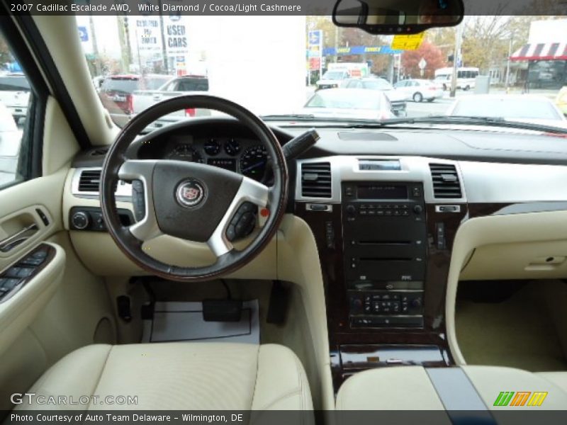White Diamond / Cocoa/Light Cashmere 2007 Cadillac Escalade AWD