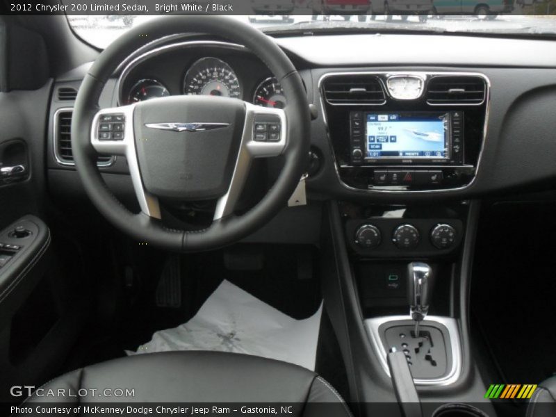 Bright White / Black 2012 Chrysler 200 Limited Sedan