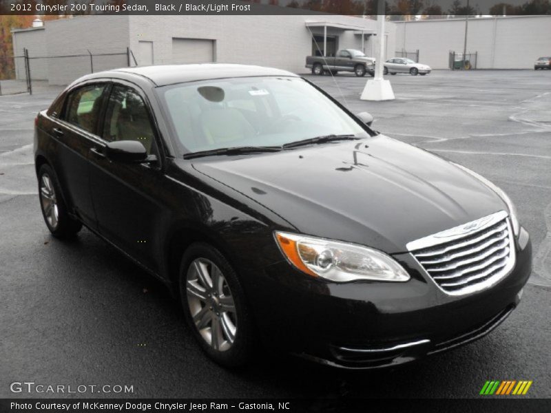 Black / Black/Light Frost 2012 Chrysler 200 Touring Sedan
