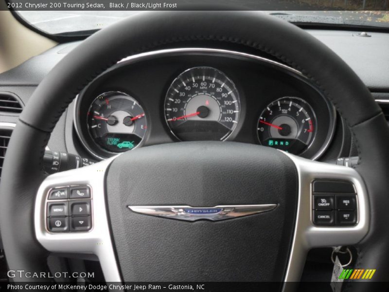 Black / Black/Light Frost 2012 Chrysler 200 Touring Sedan