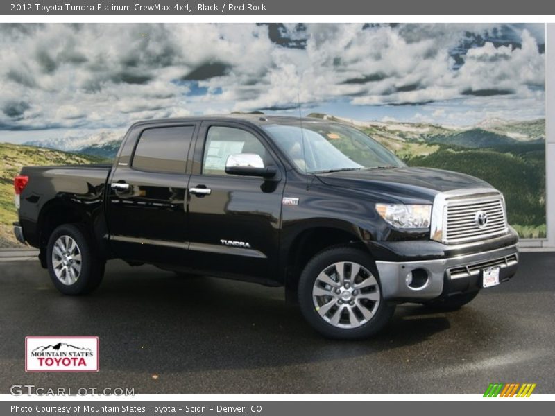Black / Red Rock 2012 Toyota Tundra Platinum CrewMax 4x4