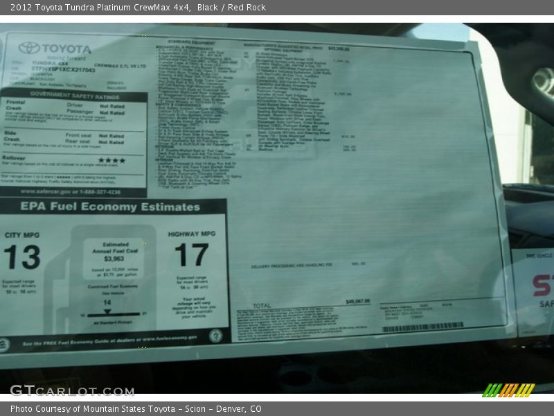 Limited 4x4 MSRP - 2012 Toyota Tundra Platinum CrewMax 4x4