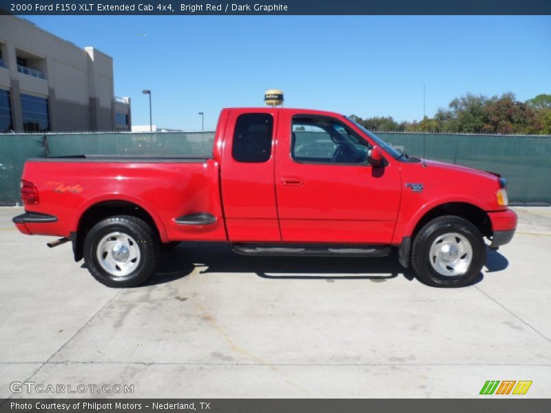 Bright Red / Dark Graphite 2000 Ford F150 XLT Extended Cab 4x4