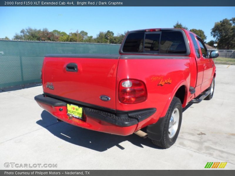 Bright Red / Dark Graphite 2000 Ford F150 XLT Extended Cab 4x4