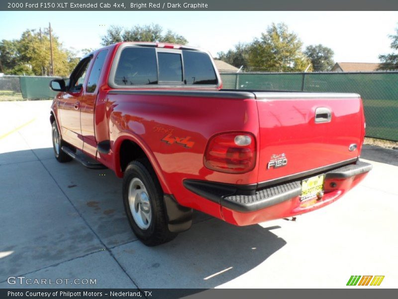 Bright Red / Dark Graphite 2000 Ford F150 XLT Extended Cab 4x4