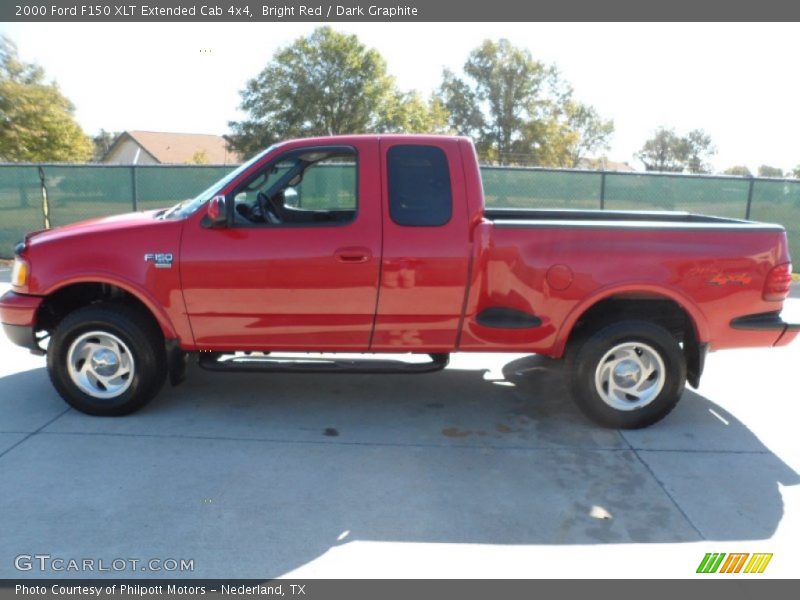 Bright Red / Dark Graphite 2000 Ford F150 XLT Extended Cab 4x4