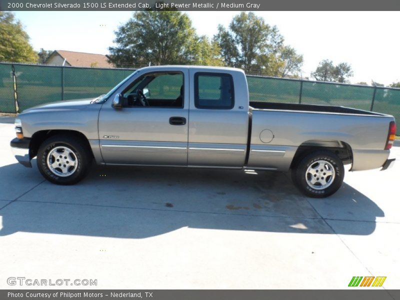 Light Pewter Metallic / Medium Gray 2000 Chevrolet Silverado 1500 LS Extended Cab