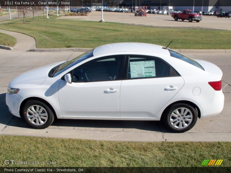 Clear White / Stone 2012 Kia Forte LX