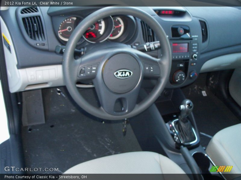 Clear White / Stone 2012 Kia Forte LX