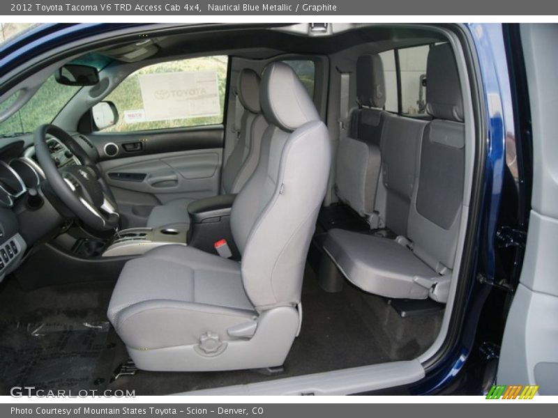 Interior Front and Rear Seats in Graphite - 2012 Toyota Tacoma V6 TRD Access Cab 4x4