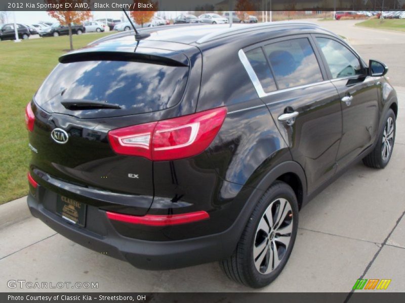 Black Cherry / Black 2012 Kia Sportage EX AWD