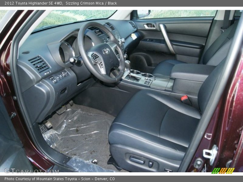 Sizzling Crimson Mica / Black 2012 Toyota Highlander SE 4WD