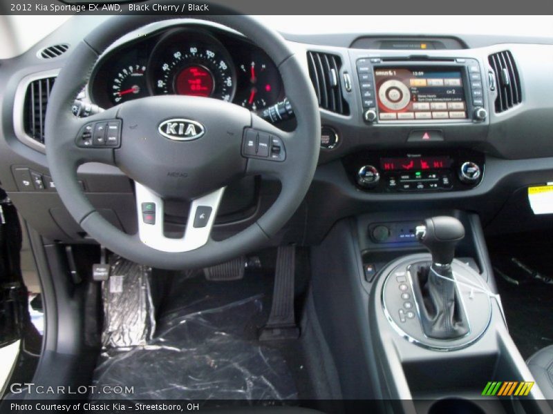 Black Cherry / Black 2012 Kia Sportage EX AWD