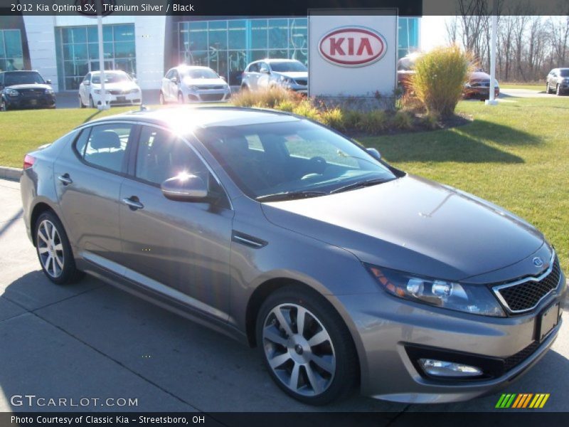 Titanium Silver / Black 2012 Kia Optima SX