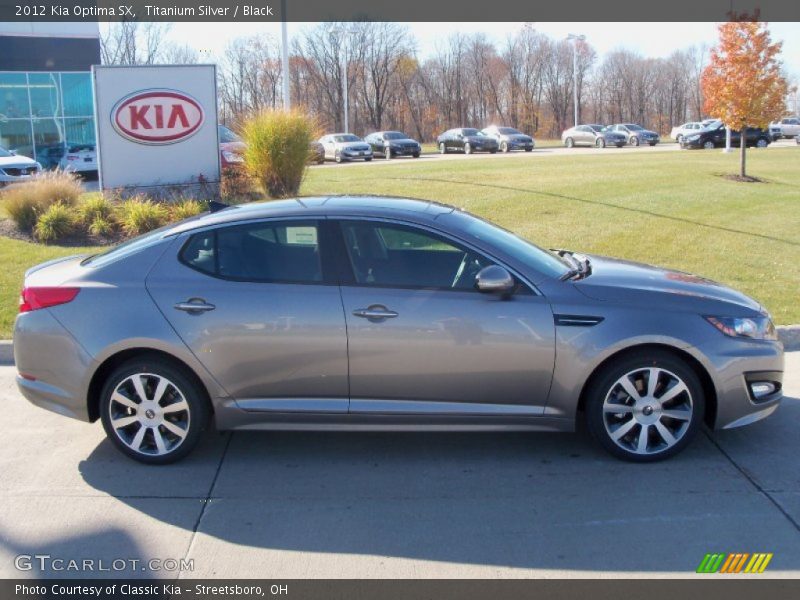 Titanium Silver / Black 2012 Kia Optima SX