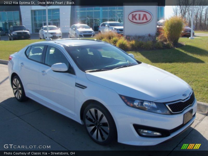 Snow White Pearl / Black 2012 Kia Optima SX