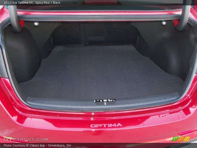 Spicy Red / Black 2012 Kia Optima SX