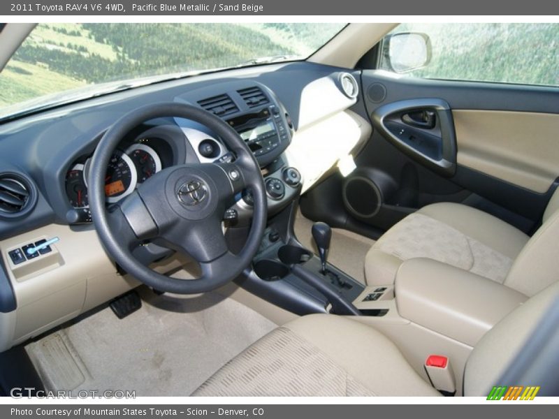 Pacific Blue Metallic / Sand Beige 2011 Toyota RAV4 V6 4WD