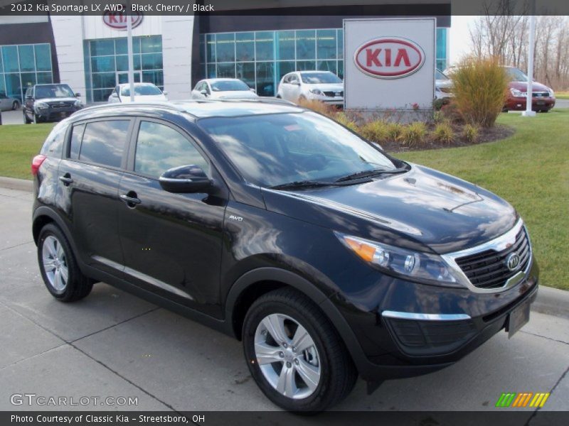 Black Cherry / Black 2012 Kia Sportage LX AWD