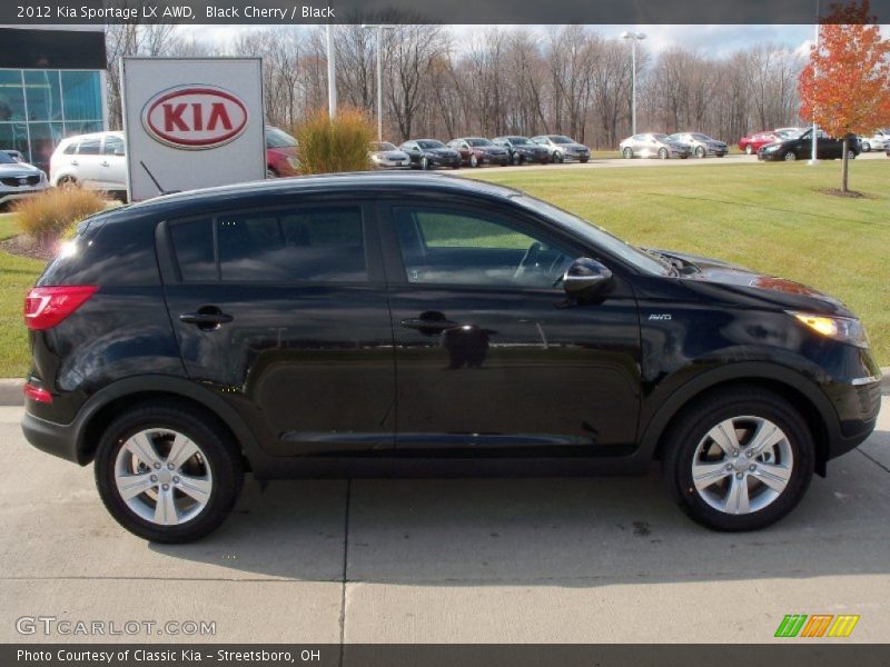 Black Cherry / Black 2012 Kia Sportage LX AWD