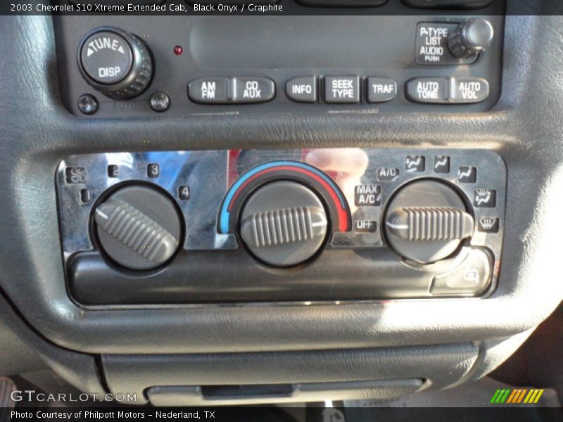 Controls of 2003 S10 Xtreme Extended Cab