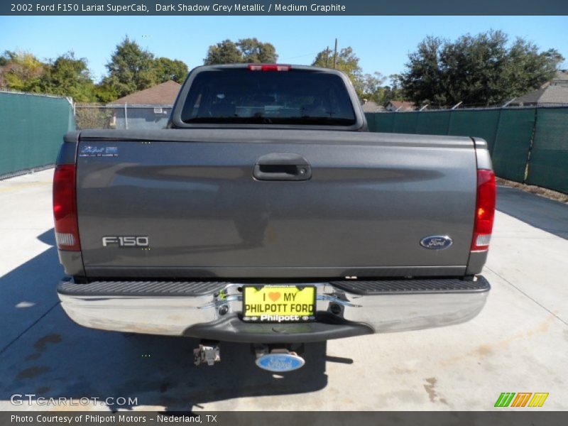 Dark Shadow Grey Metallic / Medium Graphite 2002 Ford F150 Lariat SuperCab