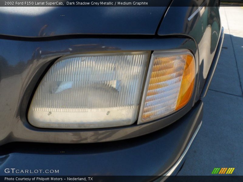 Dark Shadow Grey Metallic / Medium Graphite 2002 Ford F150 Lariat SuperCab
