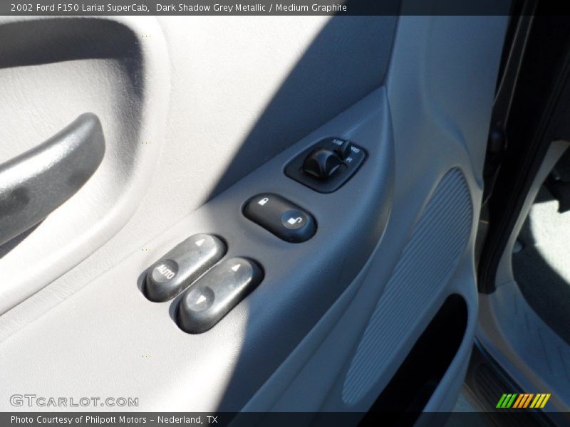 Dark Shadow Grey Metallic / Medium Graphite 2002 Ford F150 Lariat SuperCab