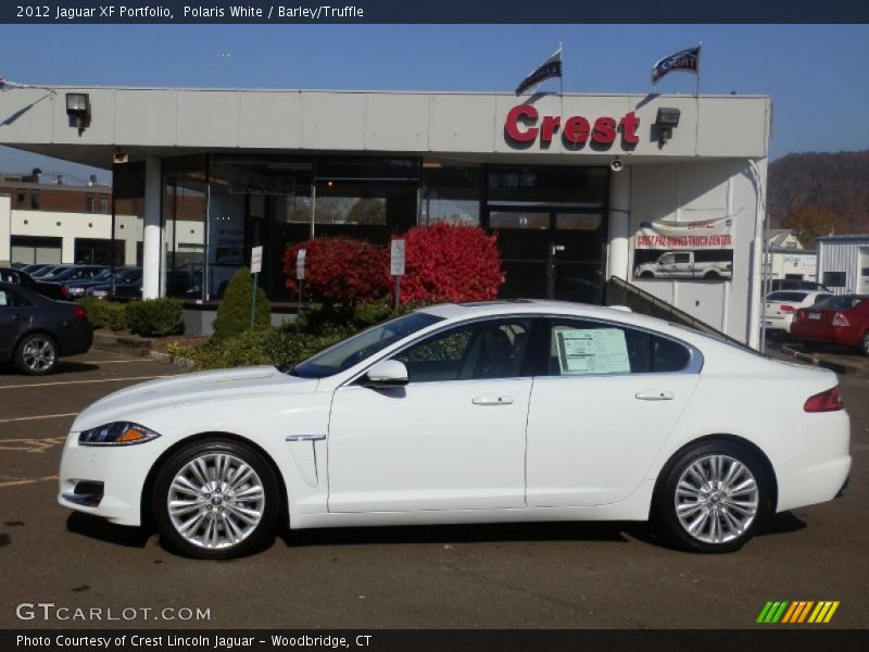 Polaris White / Barley/Truffle 2012 Jaguar XF Portfolio