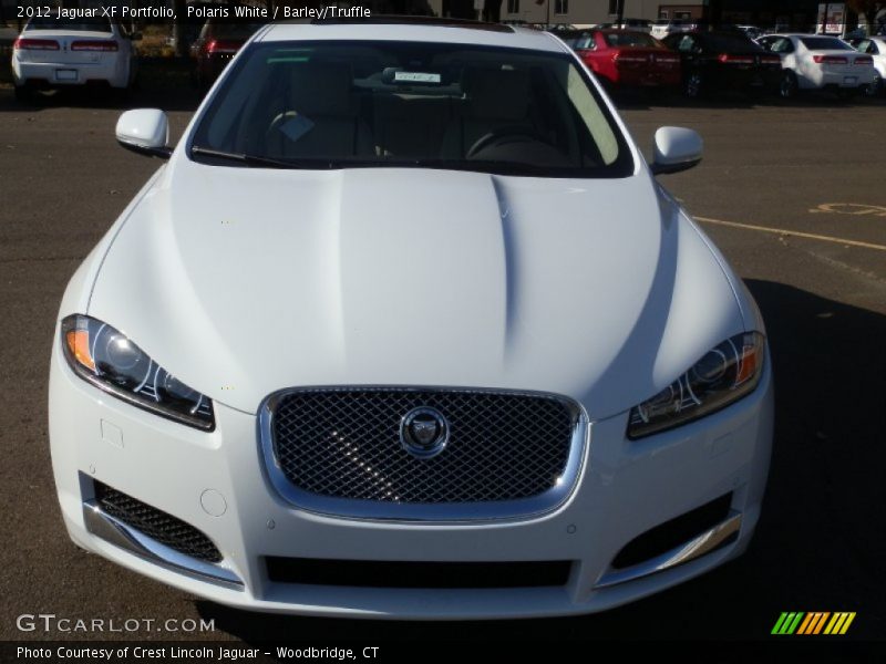 Polaris White / Barley/Truffle 2012 Jaguar XF Portfolio
