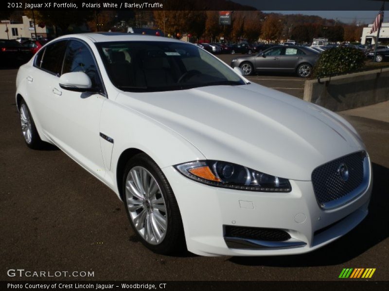 Polaris White / Barley/Truffle 2012 Jaguar XF Portfolio