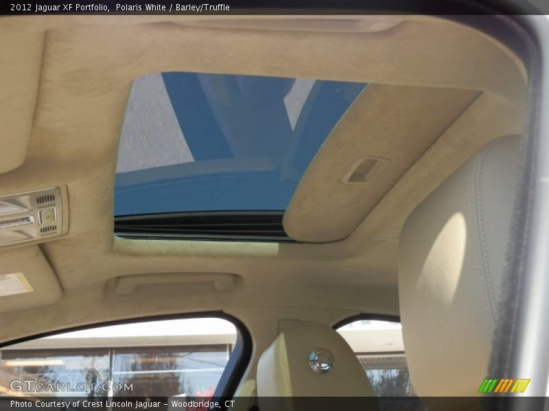 Polaris White / Barley/Truffle 2012 Jaguar XF Portfolio