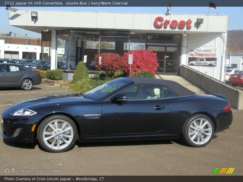 Azurite Blue / Ivory/Warm Charcoal 2012 Jaguar XK XKR Convertible