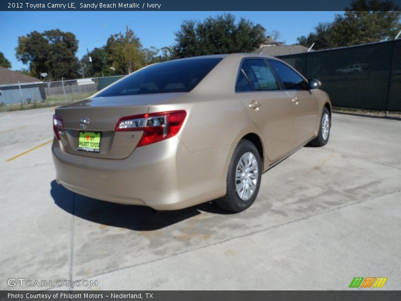 Sandy Beach Metallic / Ivory 2012 Toyota Camry LE