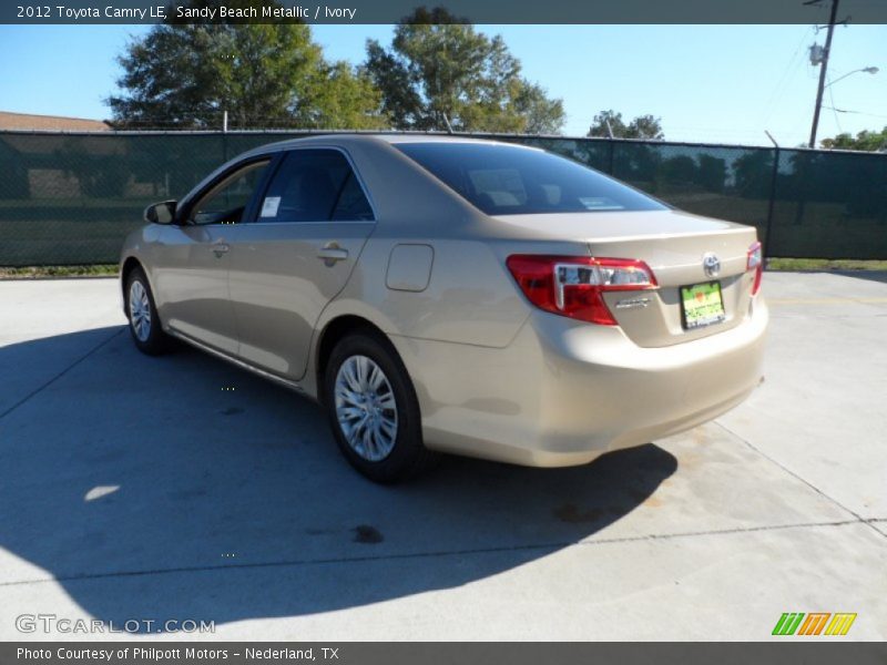 Sandy Beach Metallic / Ivory 2012 Toyota Camry LE