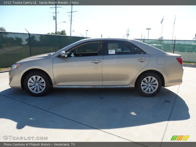 Sandy Beach Metallic / Ivory 2012 Toyota Camry LE