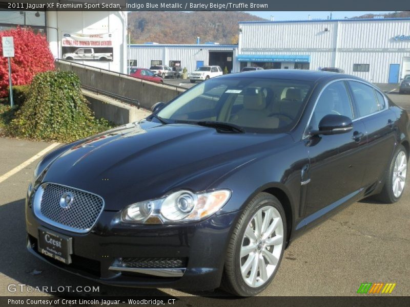 Indigo Blue Metallic / Barley Beige/Truffle Brown 2011 Jaguar XF Premium Sport Sedan