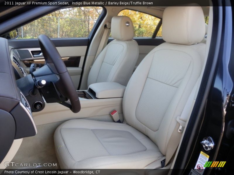 Indigo Blue Metallic / Barley Beige/Truffle Brown 2011 Jaguar XF Premium Sport Sedan