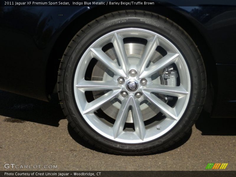 Indigo Blue Metallic / Barley Beige/Truffle Brown 2011 Jaguar XF Premium Sport Sedan