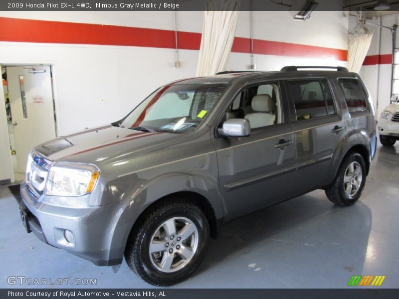 Nimbus Gray Metallic / Beige 2009 Honda Pilot EX-L 4WD